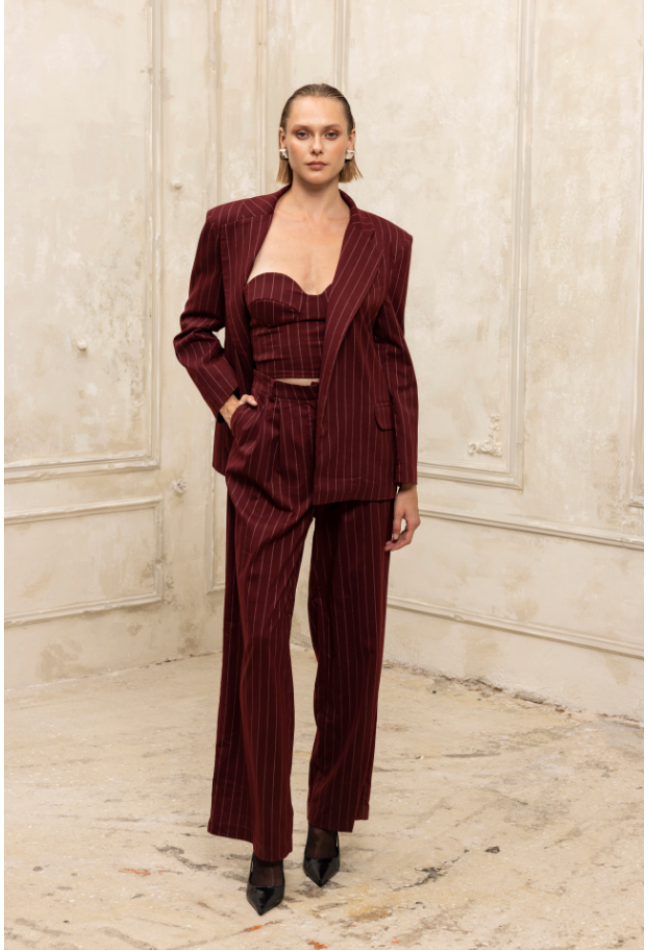 ΠΑΝΤΕΛΟΝΙ ΜΠΟΡΝΤΩ ΡΙΓΑ CIEL CONCEPT Pinstripe Allure Bordeaux