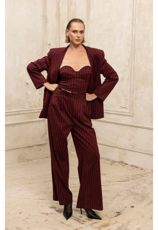 ΠΑΝΤΕΛΟΝΙ ΜΠΟΡΝΤΩ ΡΙΓΑ CIEL CONCEPT Pinstripe Allure Bordeaux