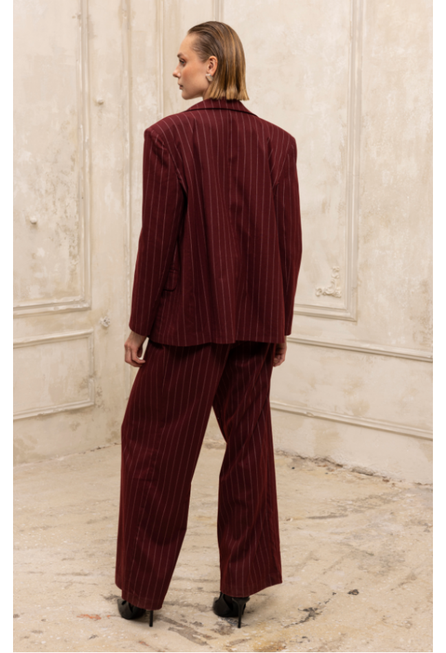 ΠΑΝΤΕΛΟΝΙ ΜΠΟΡΝΤΩ ΡΙΓΑ CIEL CONCEPT Pinstripe Allure Bordeaux